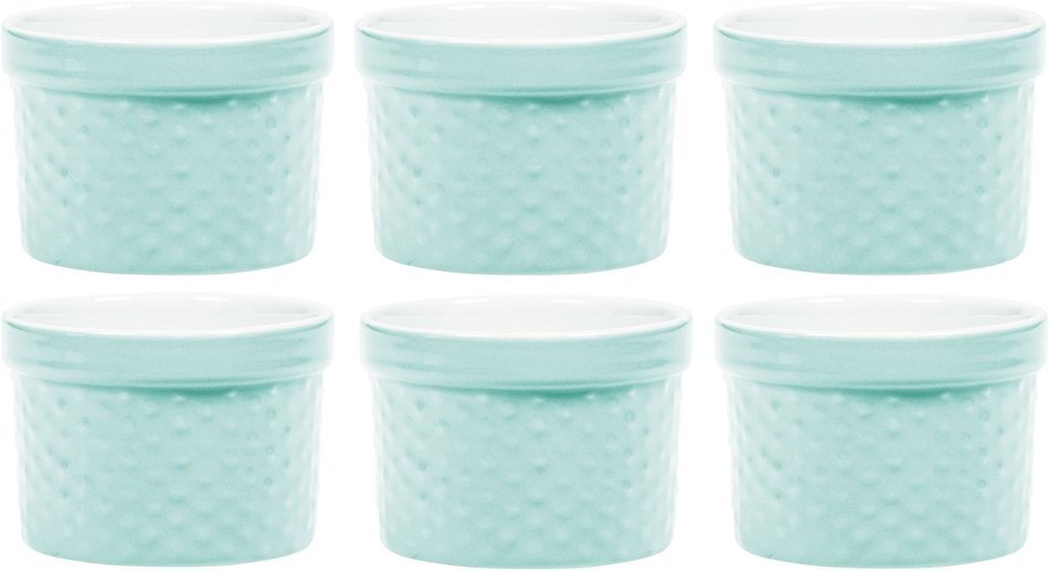 Light Blue 4 Oz Pastels Mini Ramekins Set Of 6