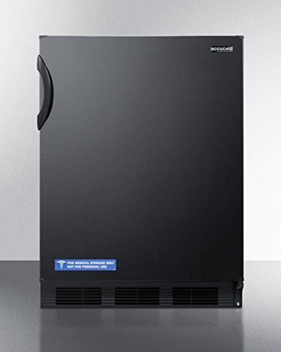 Summit FF6B 5.5 Cu. Ft. Black Undercounter Compact Refrigerator N2