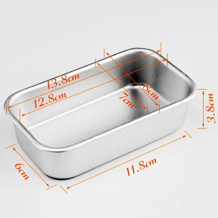 DUFUSTORE 1pcs Large Rectangle Aluminum Box Loaf Tin for Home Bread Cake Baking Bakeware N5