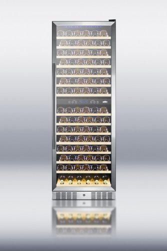Summit SWC1965 157 Bottle Capacity Dual Zone Wine Cooler With Double Pane Tempered Glass Door Digital Thermostats... N2