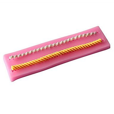 Y&XL&H 2 Ropes Shape Silicone Fondant Cake Mould Cookie Candy Mold DIY Cake Decorating Baking Tool