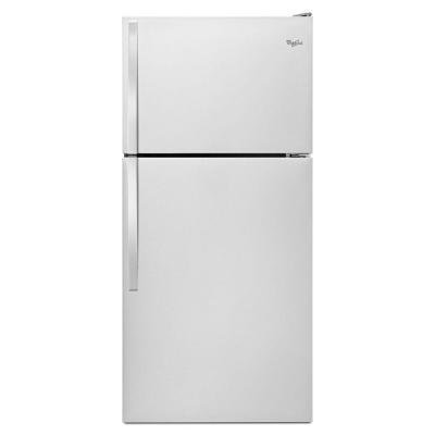Whirlpool 30 in. W 18.2 cu. ft. Top Freezer Refrigerator with ice maker in STAINLESS will ship August 10th