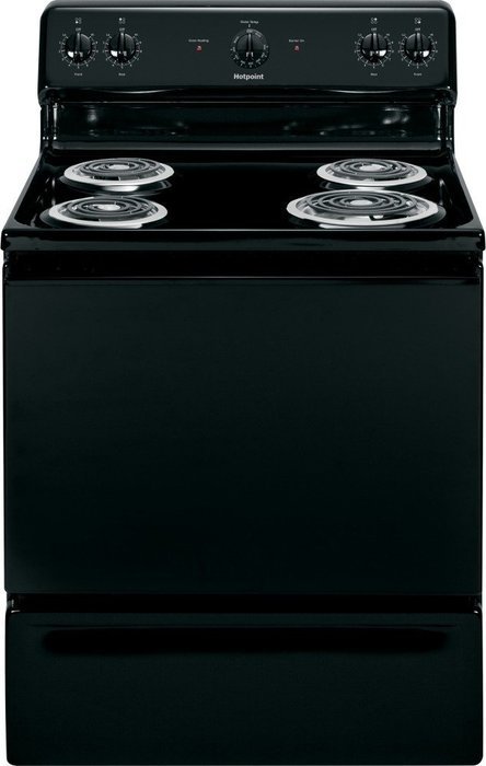 HOTPOINT GIDDS-289540 30" 5 Cu.Ft. Free-Standing Electric Range, Black