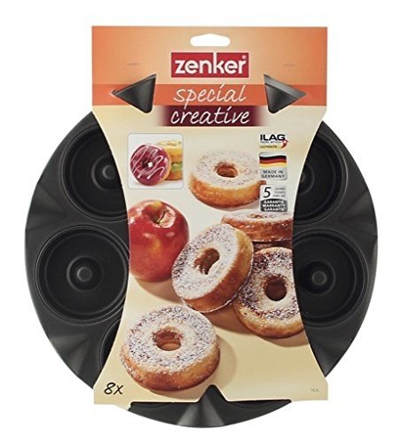 Zenker 7426 Apple Pie Form "Special Creative" For 8 Pies, Black, 12.99 x 0.79" N3