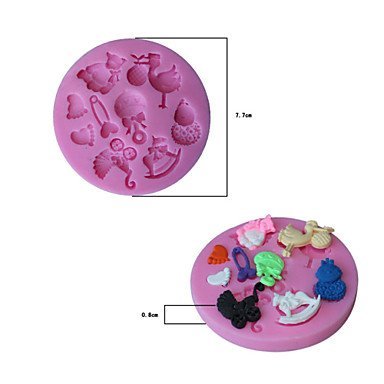 Y&XL&H 3D Bear Feet Baby Toy Baking Molds for Fondant Candy Chocolate Cake