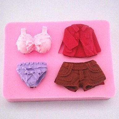 Y&XL&H Dress Pants Underwear Fondant Cake Silicone Mold Cake Decoration Tools,L8.5cmW6.3cmH1.8cm
