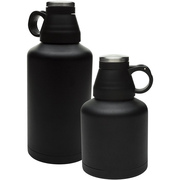 Zak! Designs Vacuum Insulated Growler with Convertible Screw-on Lid, Powder Coated Stainless Steel, Leak-proof... N14