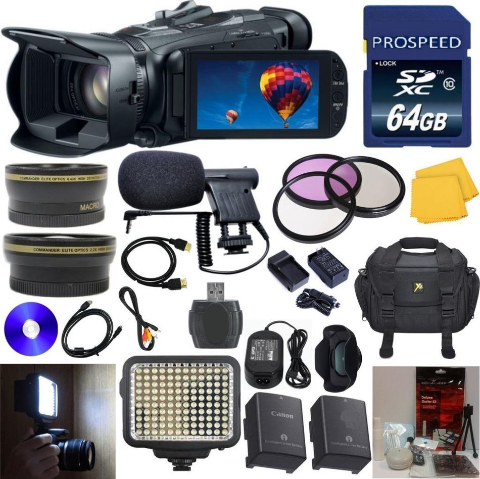 Canon VIXIA HF G30 HD Camcorder 33rd Street Bundle with HD CMOS Pro + Professional Microphone + 120 LED Professional...