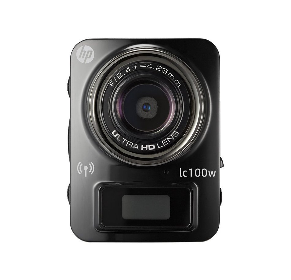 HP lc100w Full HD 1080p, 4k Time Lapse, Mini WiFi Water Resistant Camera /w Waterproof Case (Black) N2