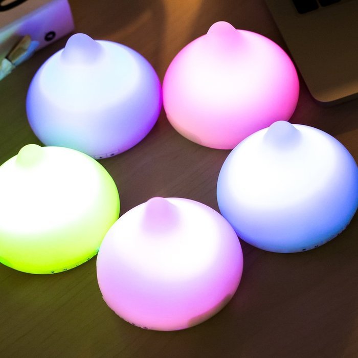 Kivors Portable Calabash Bluetooth Wireless Speaker with 5 Colors LED Lights, Compatible with iPhone, iPad, Samsung... N2