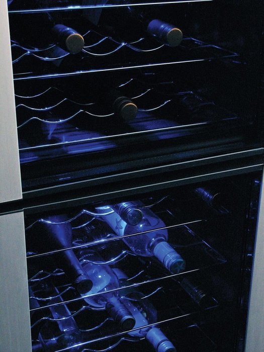 Koolatron WC45 45 Bottle Dual Zone Wine Cellar, Black/Silver