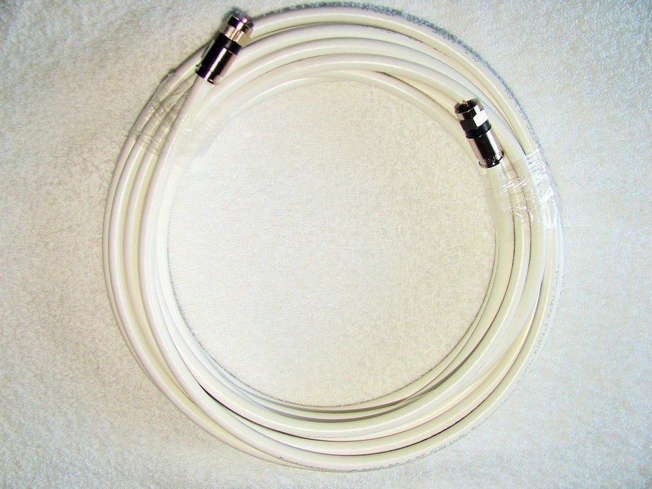 B&L Cables Hand Crafted Custom Copper Clad Quad Coaxial Cables white 40ft. N2