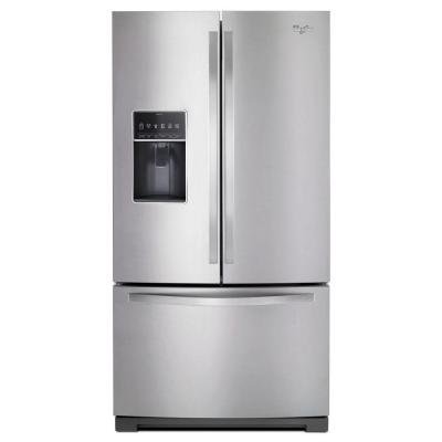 Whirlpool 27 cu. ft. French Door Refrigerator in Monochromatic Stainless Steel ENERGY STAR-qualified