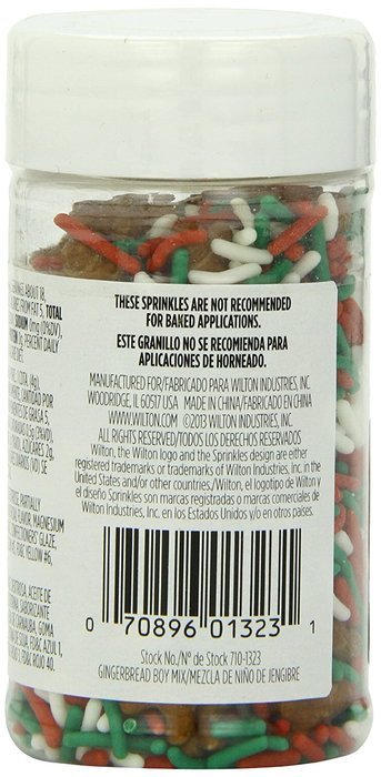 Wilton 710-1323 Gingerbread Boy Mix Sprinkles N3