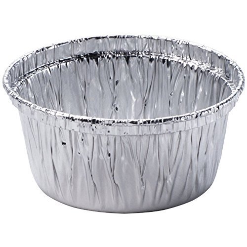 50 Aluminum Foil Muffin Cupcake Ramekin Cups (4 oz) Disposable