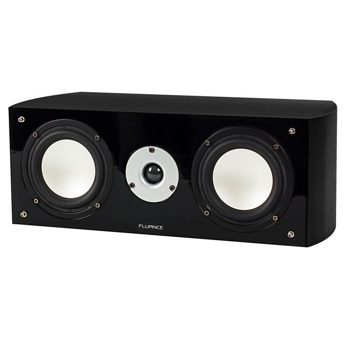 Fluance XL7C High Performance Two-way Center Channel Speaker for Home Theater - Black Ash
