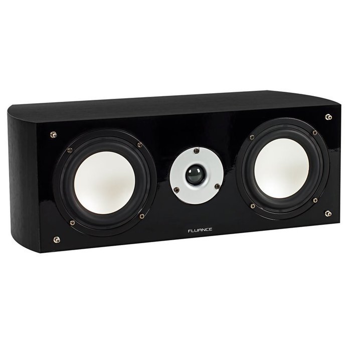 Fluance XL7C High Performance Two-way Center Channel Speaker for Home Theater - Black Ash N2
