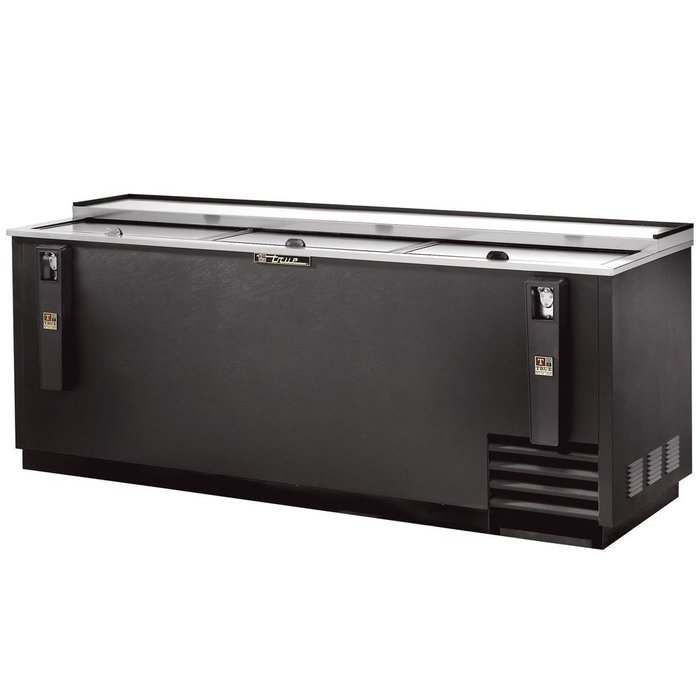 True TD-80-30 80" Black Vinyl Bottle Cooler | (360) 12 oz. Bottles