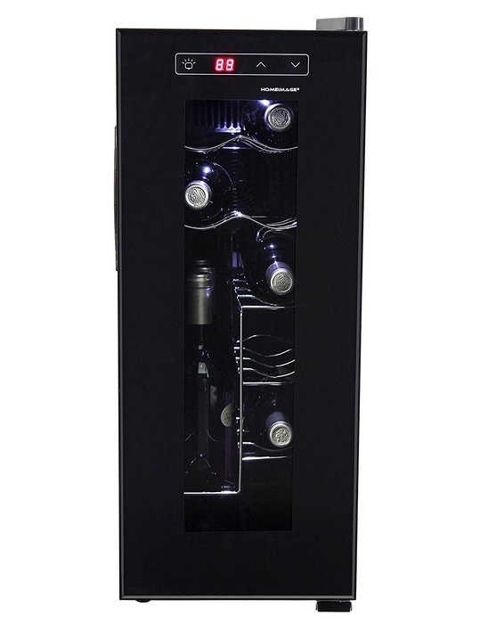 HOMEIMAGE Thermo Electric Wine Cooler for 12 Bottles with Vertical Rack - HI-12C N5