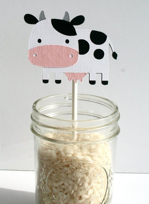Farm Animal Cupcake Toppers Set of 12 N4
