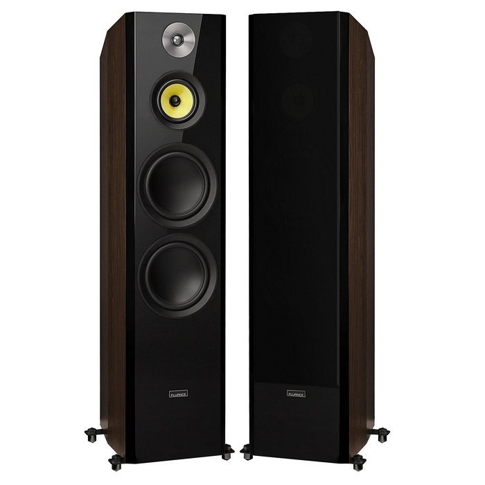 Fluance Signature Series Hi-Fi Three-way Floorstanding Tower Speakers with Dual 8&rdquo; Woofers (HFFW) Natural Walnut N4