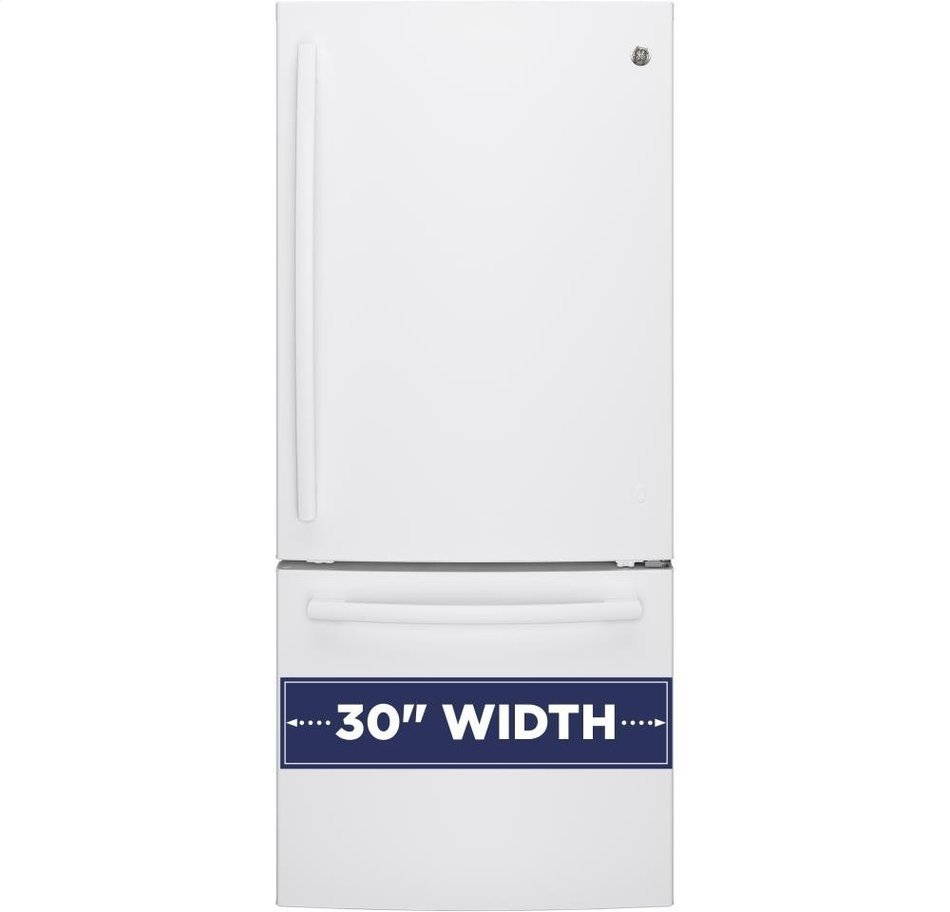 GE White Bottom Freezer Refrigerator N10