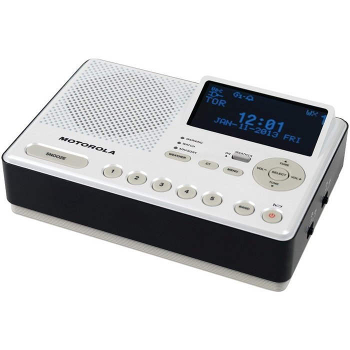 1 - Desktop AM/FM Weather Radio, Weather radio with NOAA channels with alerts, SAME technology, MWR839