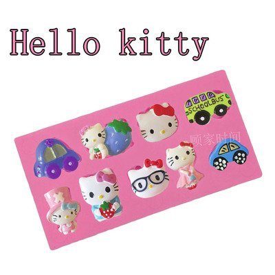 Anyana Car Hello Kitty Silicone Fondant Mold Cake Decorating Pastry Gum Pastry Tool Kitchen Tool Sugar Paste Baking...