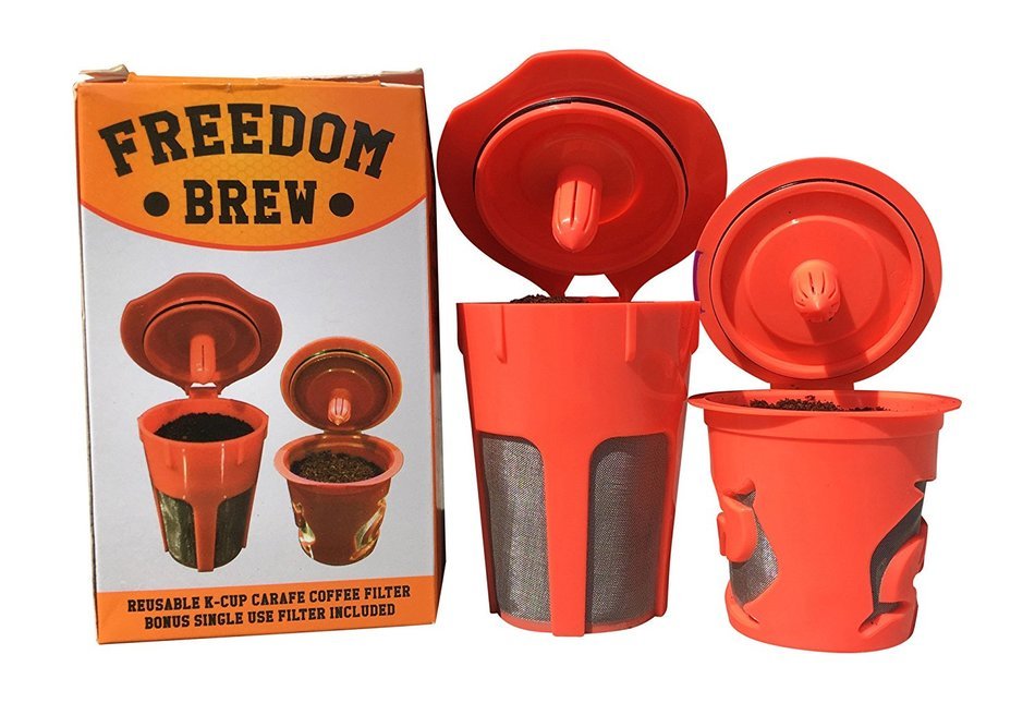 K-CARAFE 2.0 Reusable Filter and K-CUP 2.0 Single Cup Reusable Filters Gift Set From Freedom Brew fits Brewer...