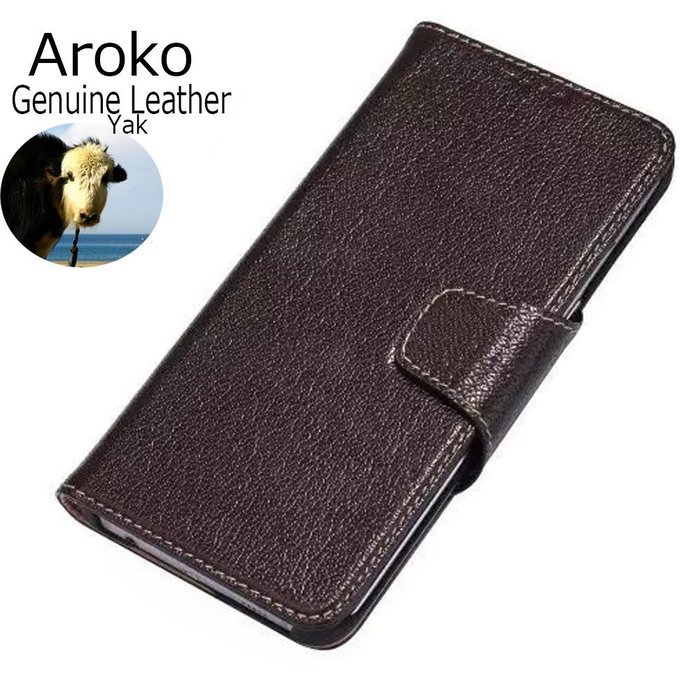 Galaxy S7 Case, Aroko Genuine Leather Wallet Case, Premium [Slim Fit] Flip Book Case Cover Stand Function Credit...