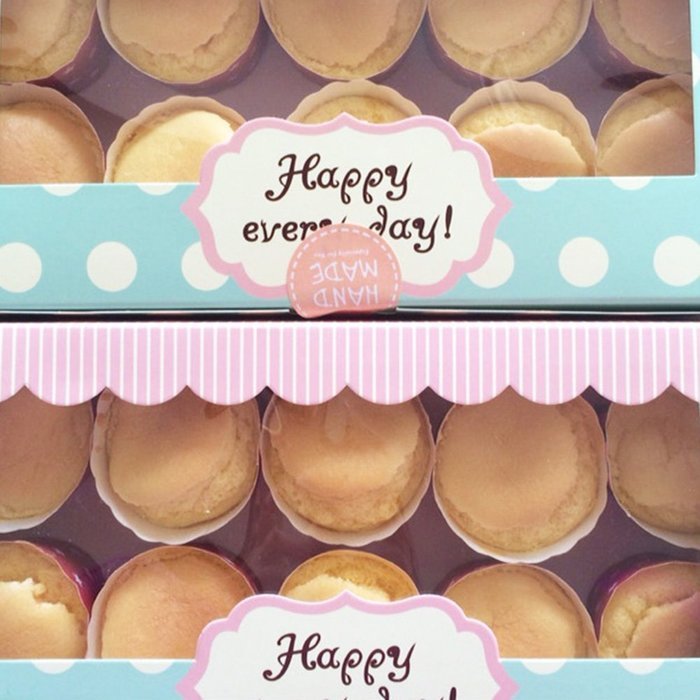 Wanting DIY 8-Cavity CupCake Spotted Bakery Boxes With Window (Set of 4) N3