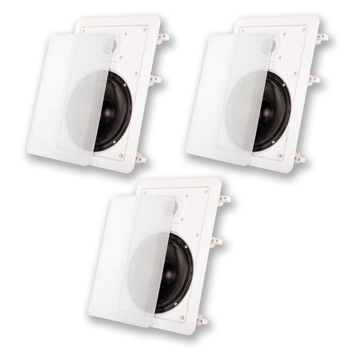 Acoustic Audio MT6 In Wall 6.5" Home Theater 3 Speaker Set 2 Way 750 Watt MT6-3S