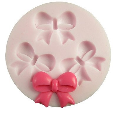 Y&XL&H Three Holes Bowknot Round Silicone Mold Fondant Molds Sugar Craft Tools Resin flowers Mould Molds For Cakes