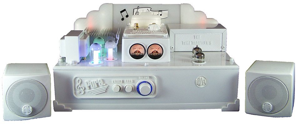 The Time Traveler's Amp PURE. Model Bluetooth Vacuum Tube Hybrid Stereo Compact Amplifier N2