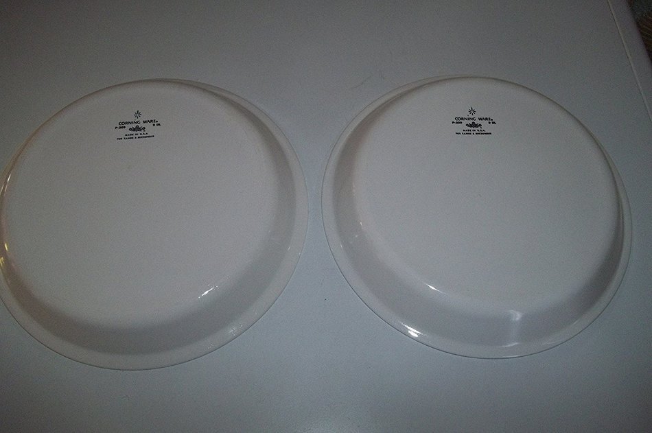 Pair of P-309 Cornflower Corning Ware 9" Pie Plates