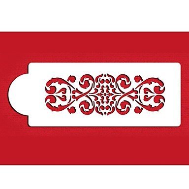 Sher FOUR-C Flower Stencil for Cake Decorating Side Decor Color White