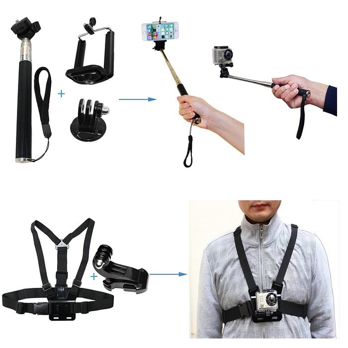 LotFancy 37-in-1 Sports Accessories Kit Bundle Attachments for Gopro Hero 5 4 3+ 3 2 1 SJ4000 SJ5000 HD Action... N8