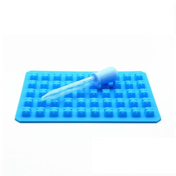 ZJOY Gummy Bears Molds 50 Cavity for Hard Candy, Chocolate, SOAP & Ice Cube Making - With BONUS Easy Filling Dropper