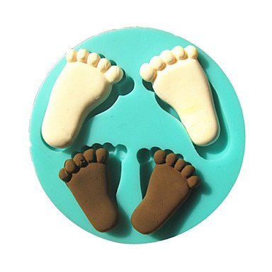Y&XL&H Foot Footprint Baby Silicone Fondant Cake Molds Chocolate Mould For The Kitchen Baking Sugar Cake Decoration...