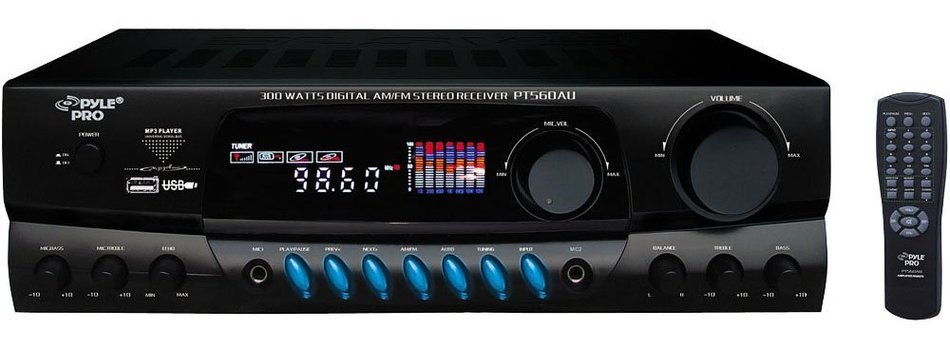 Pyle Stereo Receiver and iPod Dock Package - PT560AU 300 Watts Digital AM/FM/USB Stereo Receiver - PIPADK1 Universal... N2