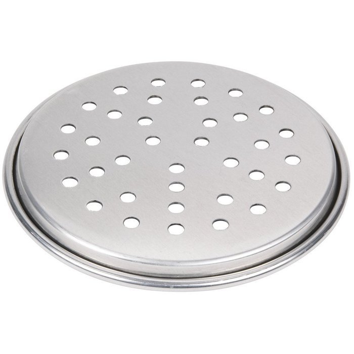 American Metalcraft HA2008P 8" x 1/2" Perforated Heavy Weight Aluminum Tapered / Nesting Pizza Pan