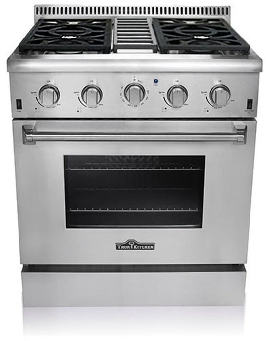 Thor Kitchen HRG3031U Professional Style Stainless Steel Gas Range, 30"W