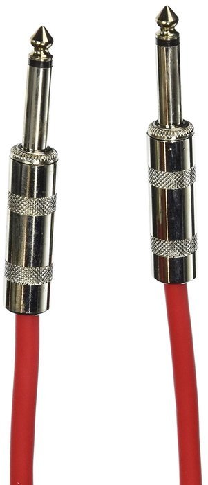 Seismic Audio - SASTSX-6 - 6 Foot TS 1/4" Guitar, Instrument, or Patch Cable Red N2
