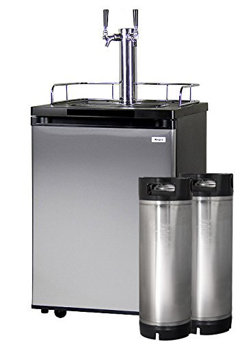 Kegco Homebrew Kegerator Triple Faucet Ball Lock Keg Dispenser Black N22