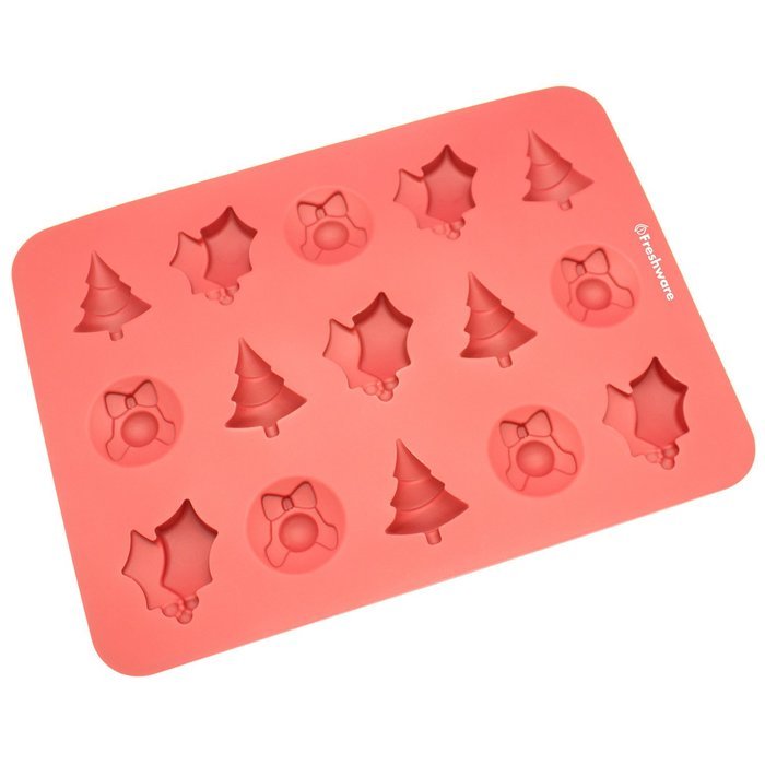 Freshware CB-650 Silicone 6-Cavity Round Chocolate Truffle, Candy and Gummy Mold, Pack of 4 N6