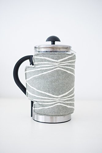 French Press Coffee Cover (12-cup, Grey Velvet) N26
