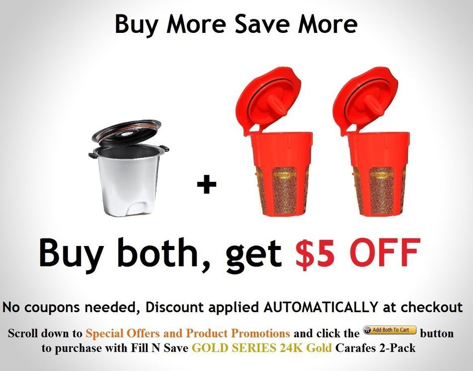 Fill N Save ELITE SERIES Stainless Steel Reusable K Cup. Built to Outlast Your Keurig Machine! For Original Keurig... N5