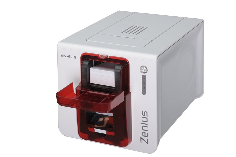 EVOLIS, ZENIUS CLASSIC PRINTER, SINGLE SIDED, WITHOUT OPTION, USB, RED TRIM, USB