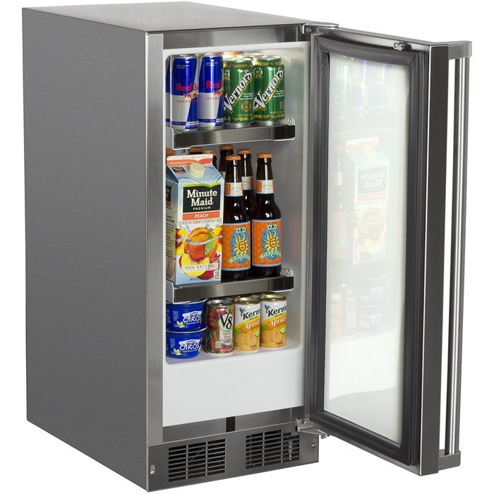 Marvel ML15BCG1RS Beverage Center, Glass Door, Right Hinge, 15-Inch, Stainless Steel