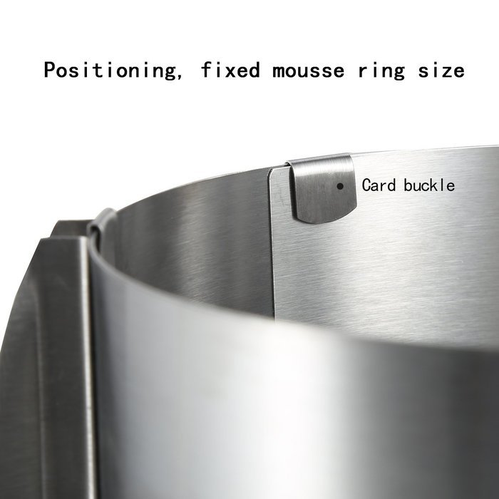 Cade Stainless Steel 6 to12 Inch Adjustable Cake Mousse Mould Cake Baking Cake Decor Mold Ring N4